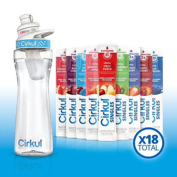 22oz. Plastic Bottle & LifeSip® Fruit Punch F1
