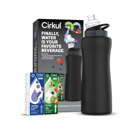 32oz. Matte Black Stainless Steel Bottle Starter Kit U2